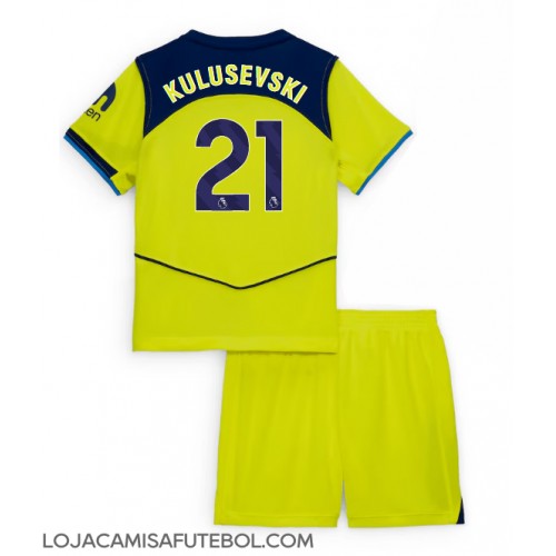 Camisa de Futebol Tottenham Hotspur Dejan Kulusevski #21 Equipamento Alternativo Infantil 2025-26 Manga Curta (+ Calças curtas)